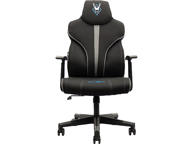 Silla gaming - Woxter Stinger Station Alien, Carga máx. 150 kg, Eje de Resistencia Acero, 5 Ruedas Nylon Antiarañazos, Titanium