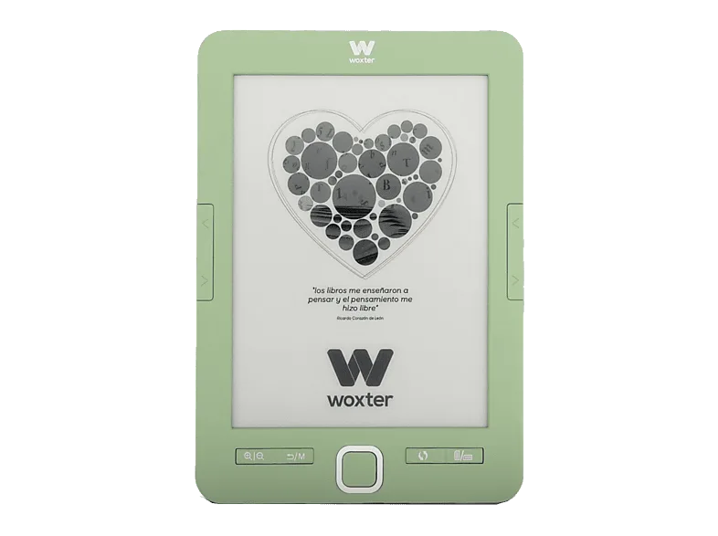 eBook - Woxter Scriba 195, 6" (1024x758), 4GB Memoria Interna, 1024 × 758 pixels, 16 Niveles de Gris, Verde Salvia
