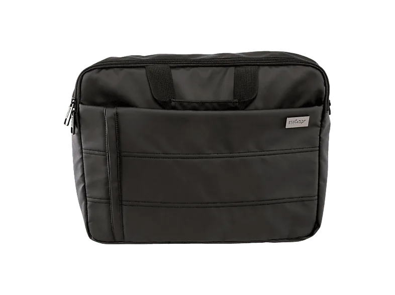 Maletín para portátil - Nilox NXB021, Hasta 15.6", Universal, Correa, Poliéster, Style Negro