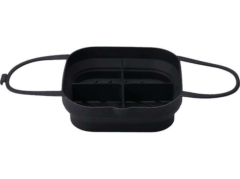 Accesorio freidora - NK-HO330022, Base de Silicona, 20x20 cm, Plegable con Separador, Apto Lavavajillas, Microondas, Negro