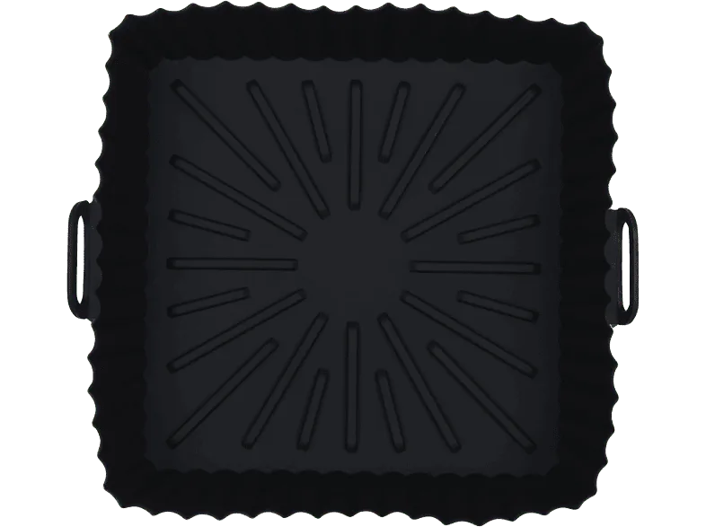 Accesorio freidora - KOENIC HO330023, Base de Silicona, Kit 2 Piezas, 20 cm, Apto Lavavajillas, Microondas, Hasta 220º, Negro