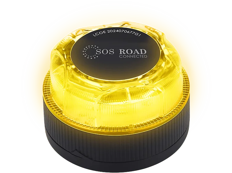Baliza V16 - NK SOS Road Connected V16, Luz emergencia, Homologada y conectada con DGT, Señalización geoposicionamiento, eSIM incluida, 360º, Negro