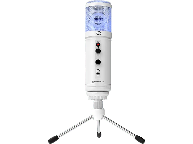 Micrófono - Newskill Kaliope Ivory, Con RGB, Gaming, Cardioide, Blanco