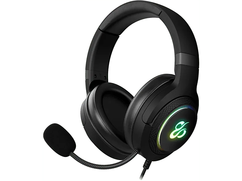 Auriculares gaming - Newskill Sobek 7.1, Cancelación Activa de ruido, Iluminación RGB, Multiplataforma, Negro (imagen 1 de 3)