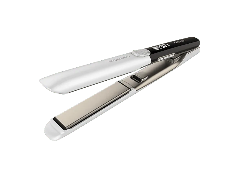 Plancha - Cecotec RitualCare Twerk, Temperatura Regulable entre 160°C y 230°C, Pantalla LED, Plata