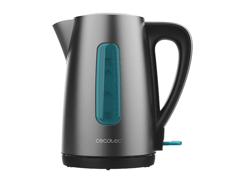 Hervidor de agua - Cecotec Thermosense 210 Steel, 2200W, Depósito 1.7 l, Base con giro 360º, Interior acero inoxidable, Fácil manejo, Gris