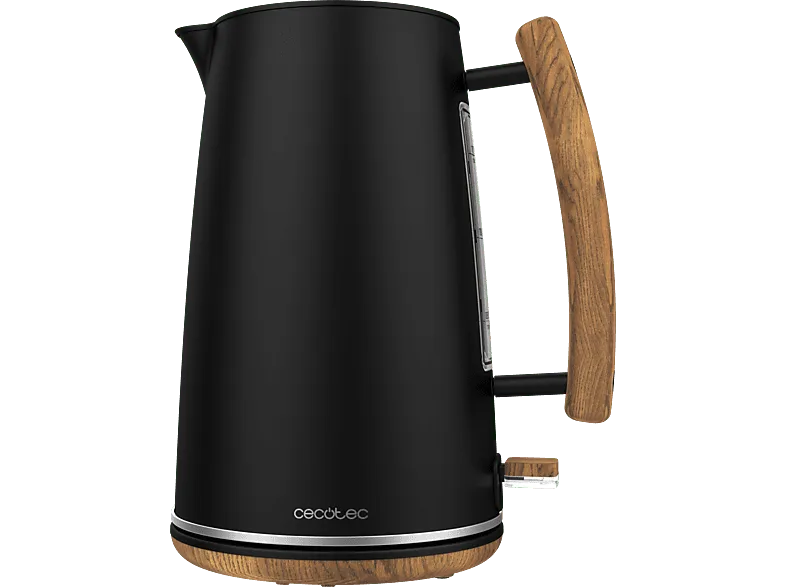 Hervidor de agua - Cecotec Thermosense 400 Black Woody, 3000 W, 1.7 l Capacidad, Negro