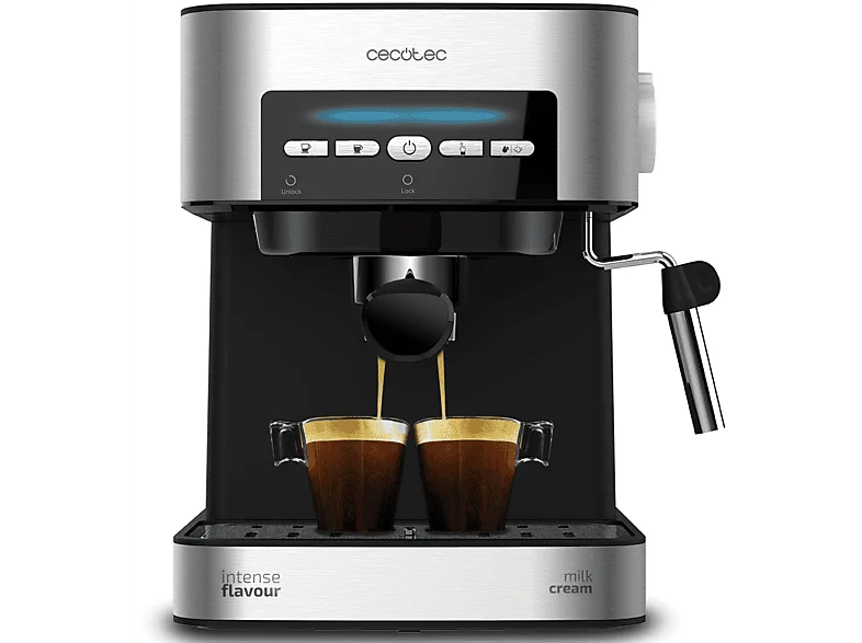 Cafetera express - Cecotec Power Espresso 20 Matic, bares, para y Cappuccino, Modo Auto
