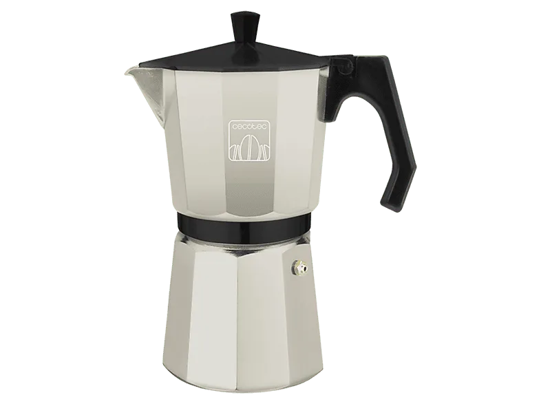 Cafetera tradicional - Cecotec Cumbia Mokclassic 900 , 550 ml, Aluminio con capacidad para 9 tazas de café, Apta todo tipo cocinas, Beige