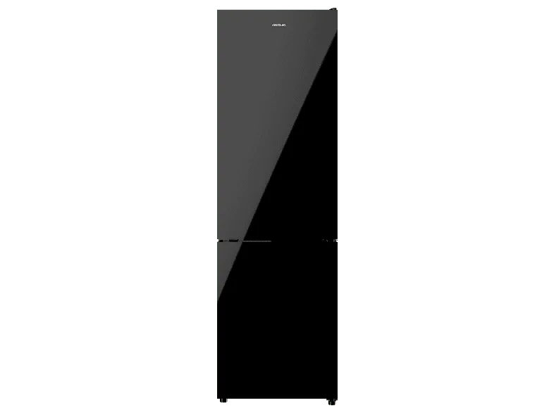 Frigorífico combi - Cecotec Bolero CoolMarket Combi 250 Black Glass E, Capacidad litros, Altura 180.5 cm, Total No Frost, Clase