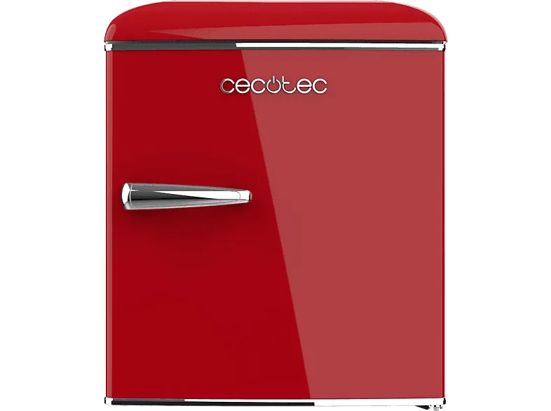 Nevera pequeña - Cecotec Bolero Coolmarket TT Origin 45 Red, 55 cm, l, LED interior, Tirador cromado, Red