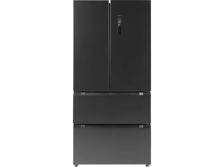 Frigorífico americano - Cecotec Bolero CoolMarket FD 510 Dark E, Total NoFrost, 183 cm, l, Metal Cooling, MultiAirFlow,