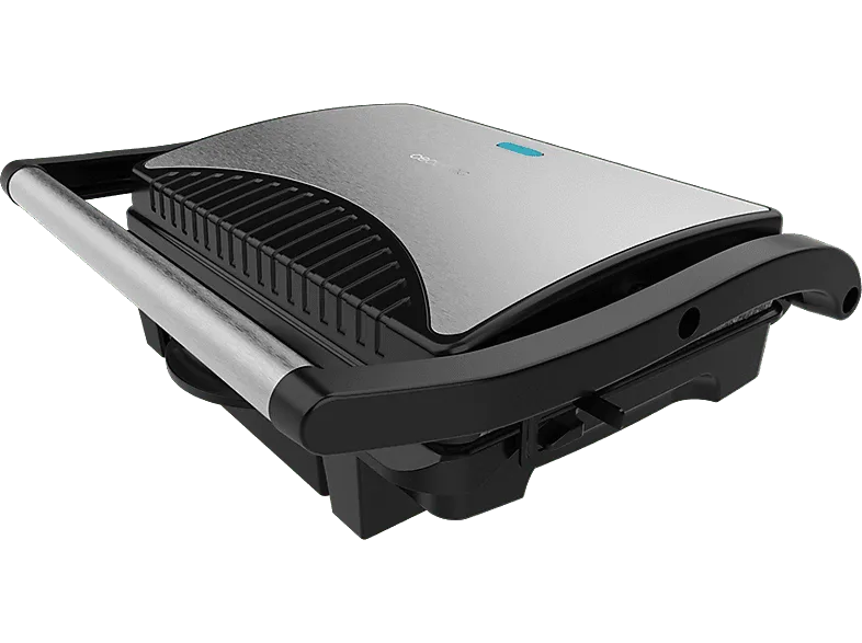 Grill - Cecotec Rock’nGrill 1000 Dark, W, Antiadherente, Altura adaptable, Dark Inox