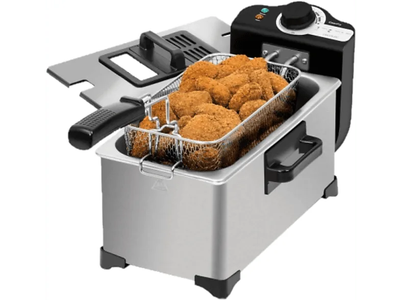 Freidora - Cecotec CleanFry 3 L Full Inox, 2000 W, l, Modo ECO, Programable, GMCore, 5 presiones, Inox
