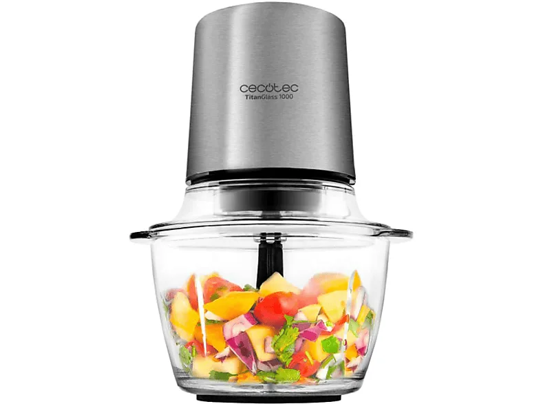 Picadora - Cecotec TitanGlass 1000, 400W, Capacidad 1 L, Cuchillas desmontables
