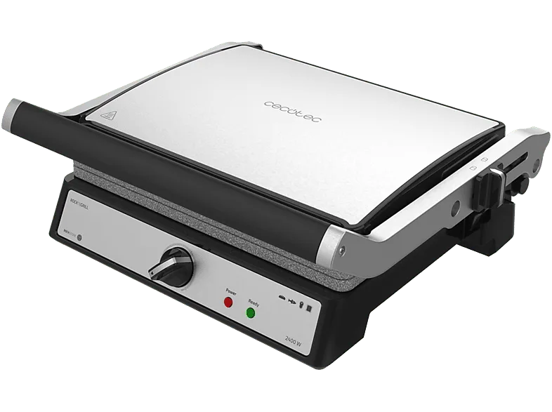 Grill - Cecotec Rock'nGrill Multi 2400 UltraRapid, Potencia W, Revestimiento de piedra, Apertura 180º