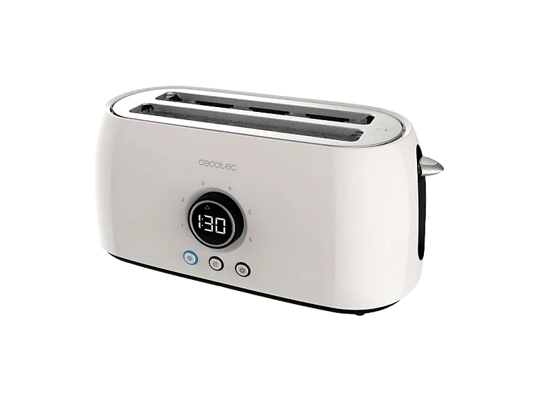 Tostadora - Cecotec Classictoast 15000 Beige Extra Double, 1500 W, 2 Ranuras, 4 Rebanadas, Control regulable del dorado de la corteza,