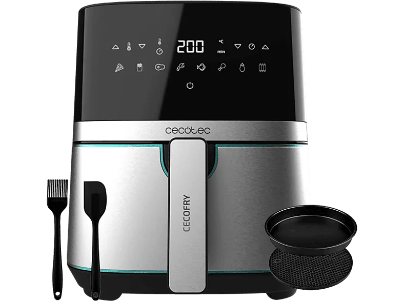 Freidora de aire - Cecotec Cecofry Full Inox Pro 5500 con Accesorios, 1700 W, 8 Modos, 5.5 l, Plata (imagen 1 de 3)