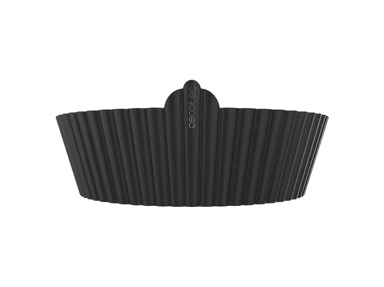 Accesorio freidora - Cecotec Cecofry Bucket Pack Accesories, 3 Moldes Silicona 22x6cm, Negro