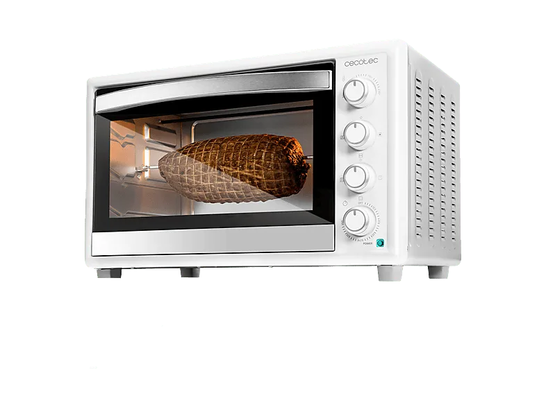 Horno de convección - Cecotec Bake&Toast 4600 White Gyro, con rustidor giratorio, 46 litros, 12 funciones, 2000 W, Blanco