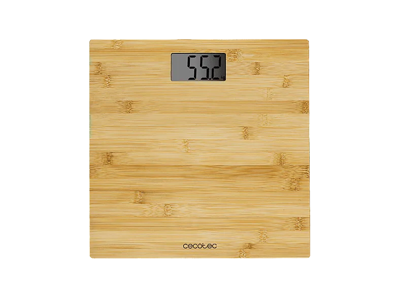 Báscula de baño - Cecotec Surface Precision 9300 Healthy, Digital, Hasta 180kg, Pantalla LCD, Cinta métrica, Autoapagado, Marrón