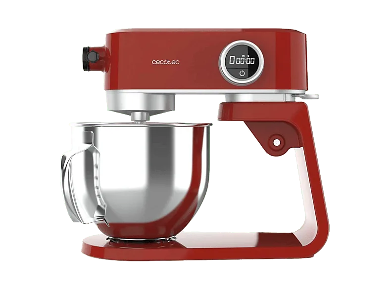 Robot amasador - Cecotec Twist&Fusion 4000 Luxury Red, 800 W, 8 Velocidades, Rojo