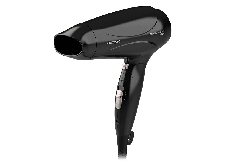 Secador - Cecotec Bamba Ionicare 5450 Power&Go Pro Fire, 2400 W, 2 Niveles temperatura, velocidades, Difusor incluido, Negro (imagen 1 de 3)
