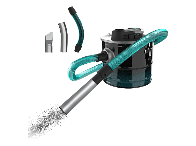 Aspirador sin bolsa - Cecotec Conga Ash 3000 Home, 1000W, Capacidad 15L, Succión 15 kPa, Boquilla 38mm, Depósito inox, Negro