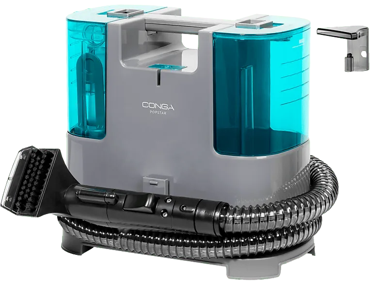 Aspirador sin bolsa - Cecotec Conga PopStar 3000 CarpetClean, Tapicerías, 3en1, 400 W, Depósito 1.2 L, agua sucia 0.5L, Dark