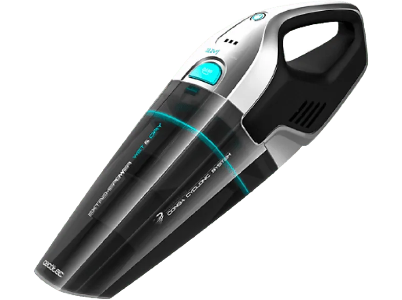 Aspirador de mano - Cecotec Conga Immortal ExtremeSuction 11.1 V Hand, 75 W, Autonomía 20 min, 0.5 l, Gris