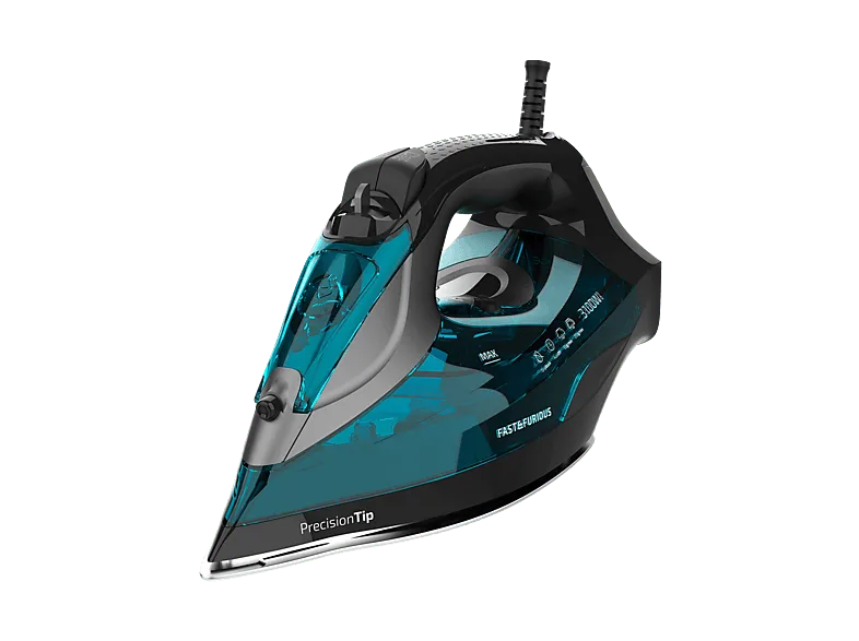 Plancha de vapor - Cecotec Fast&Furious 5055 Pro, 255 g/m, 0.4 l, Azul