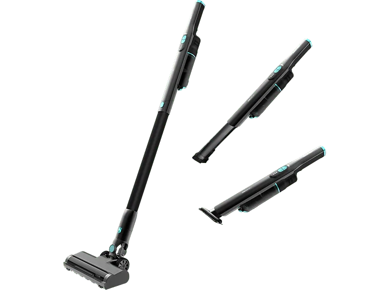 Aspirador escoba - Cecotec Conga Rockstar Micro 20000 Stand&Clean, 200 W, 30 min, Ciclónico, 2 Niveles Potencia, Compacto, Incluye Tubo, Negro