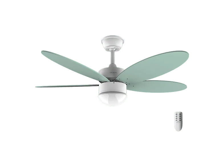 Ventilador de techo - Cecotec EnergySilence Aero 4260 Mint, luz LED 3 tonos, Mando, Temporizador 8h, 6 velocidades, Aspas reversibles, Verde Menta (imagen 1 de 3)