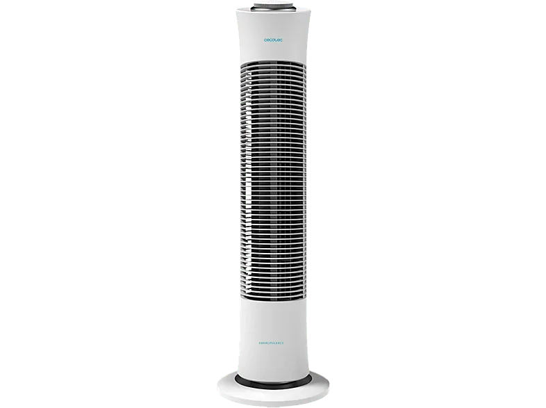 Ventilador de torre - Cecotec ForceSilence 6090 Skyline, Potencia 45 W, 3 velocidades, Temporizador, 80 cm altura, 30", White