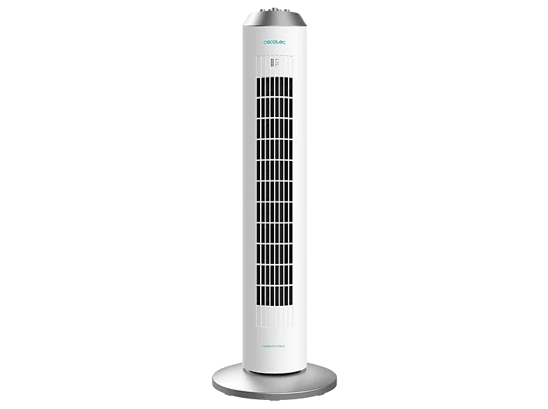 Ventilador de torre - Cecotec EnergySilence 2000 SkyCool, 60 W, 3 L, velocidades, 41", Oscilación 50º, Difusor aromas, Blanco