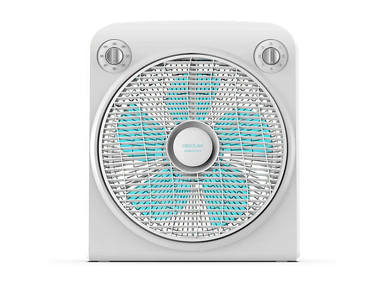 Ventilador de sobremesa - Cecotec ForceSilence 6000 PowerBox, 50 W, 12 pulgadas, 3 velocidades, Temporizador, Multicolor