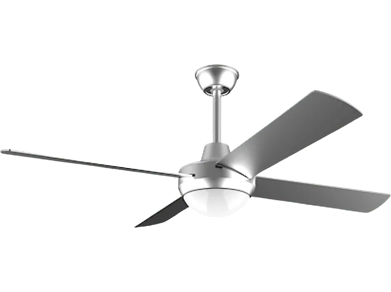 Ventilador de techo - Cecotec EnergySilence Aero 570, 3 velocidades, 4 aspas, LightSystem 2-in-1, Plata