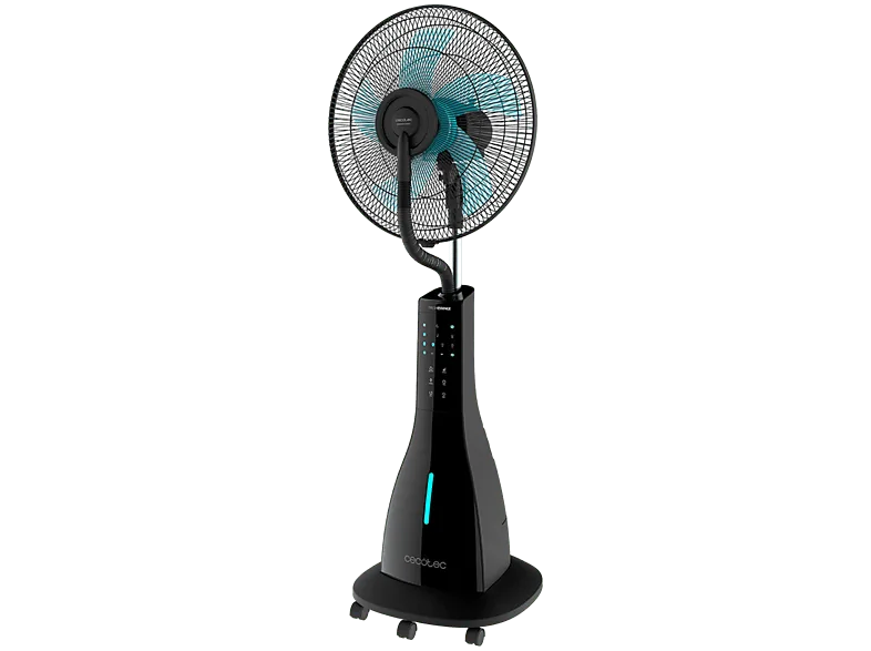 Ventilador de agua - Cecotec EnergySilence 690 FreshEssence, Motor cobre 90W, Depósito 3L, 5 aspas, 3 velocidades, Mando, Negro