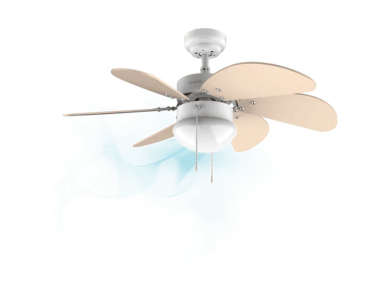 Ventilador de techo - Cecotec EnergySilence Aero 3600 Vision Sunlight, 50 W con lámpara, 3 velocidades, Aspas reversibles, Invierno/verano, Multicolor