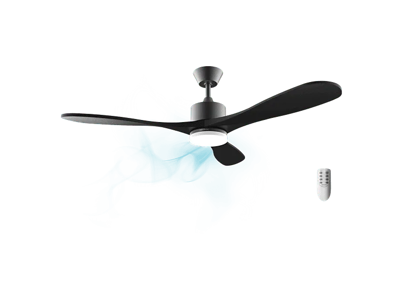 Ventilador de techo - Cecotec EnergySilence Aero 5290 Stone Pro, 132 cm, Motor dc, Doble altura, Luz regulable, Ultrasilencioso, Temporizador, Negro (imagen 1 de 3)