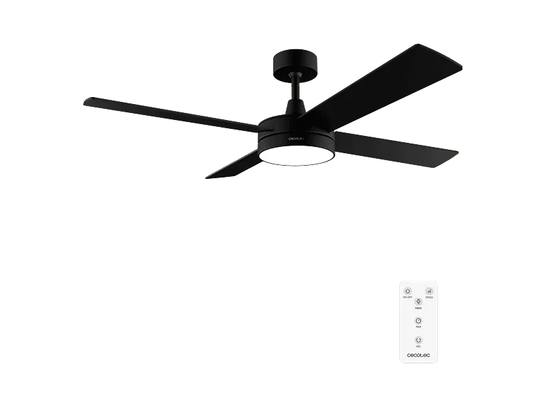Ventilador de techo - Cecotec EnergySilence Aero 5200 Black Line, 60 W, 3, Negro
