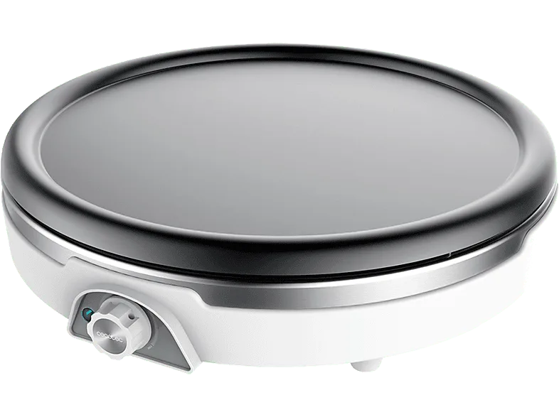 Crepera - Cecotec Crepestone XL Inox, Eléctrica, 1350 W, 38 cm, Extraíble, Antiadherente, Regulable, Inox