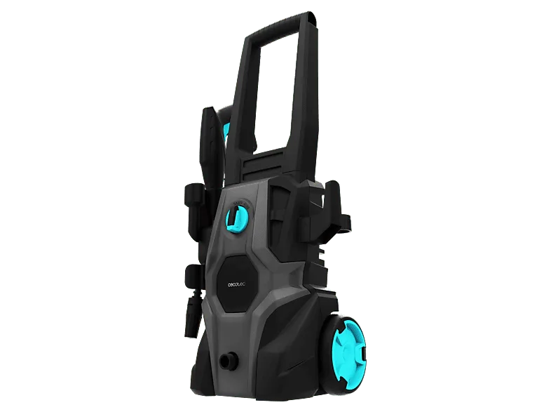 Hidrolimpiadora - Cecotec HydroBoost 1600 Car&Garden, 1600W, Bomba HardPump, Asa, Ruedas, Cepillo limpiador, Negro