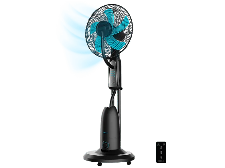 Ventilador de agua - Cecotec EnergySilence 490 Freshessence, 90 W, Depósito 2,8 L, 16” (40 cm), 5 aspas, mando a distancia, Negro