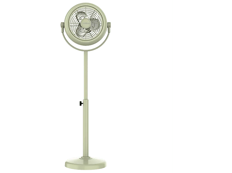 Ventilador de pie - Cecotec EnergySilence 250 ClassicStyle, Estilo retro 10” (25 cm) 25 W, Inclinación ajustable, 2 velocidades y 3 aspas, Verde