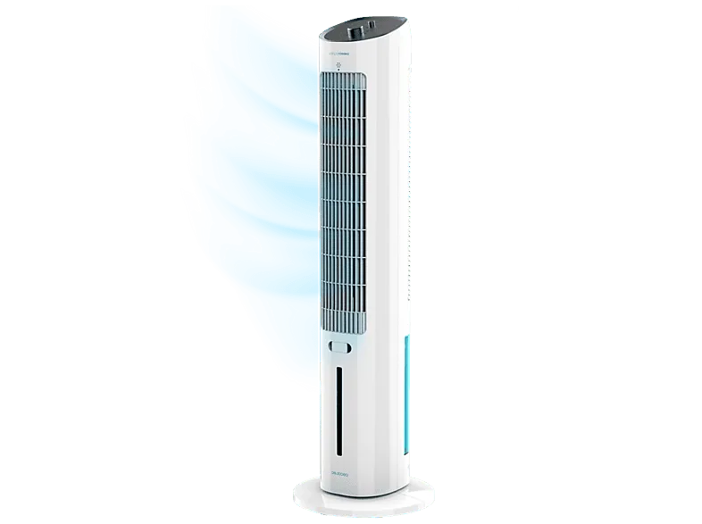 Climatizador evaporativo - Cecotec EnergySilence 2000 SkyCool, 60 W, 3 L, velocidades, 41", Oscilación 50º, Difusor de aromas, Blanco