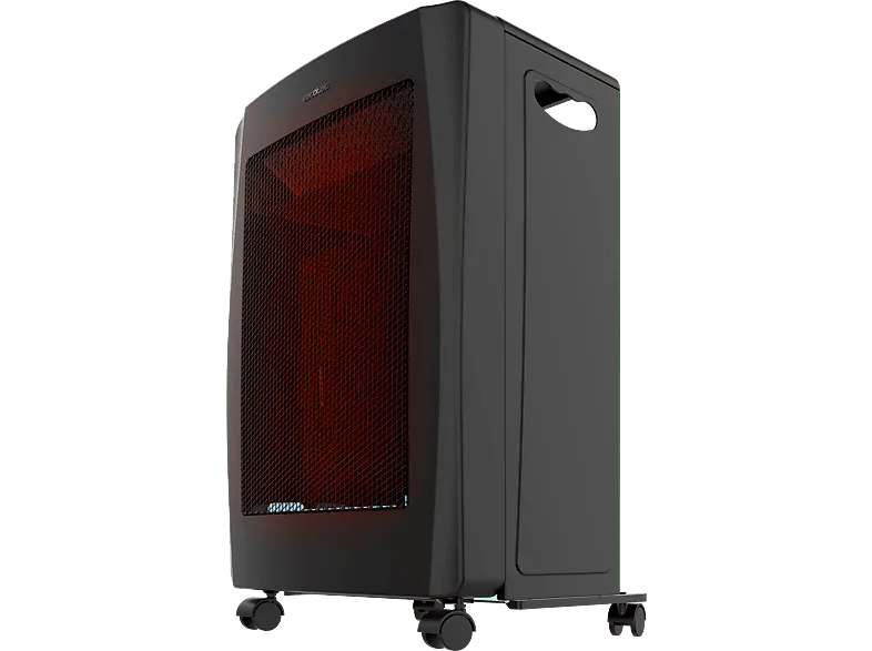 Estufa de gas - Cecotec ReadyWarm 4200 BlueFlame Foldable, 4.2 kW, 2 niveles, Llama azul, Bombonas hasta 15 kg, Plegable, Black