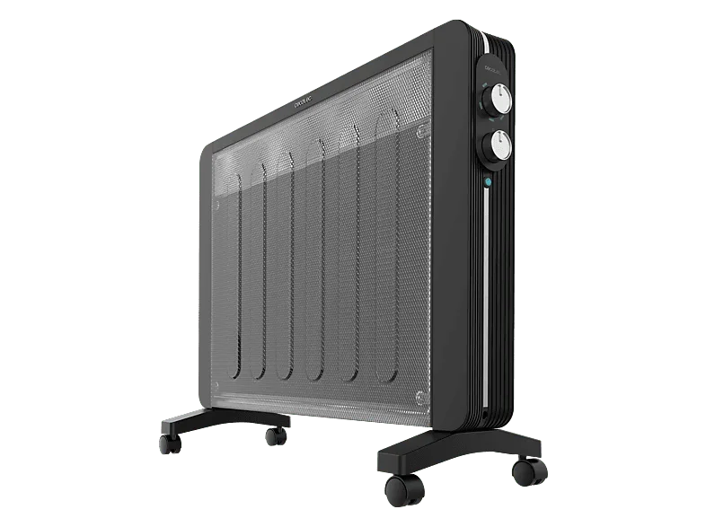 Panel radiante - Cecotec Ready Warm 2000 Now, 2000W, 2 niveles de potencia, Superficie 25m2, Placa mica, Rápido calentamiento, Negro