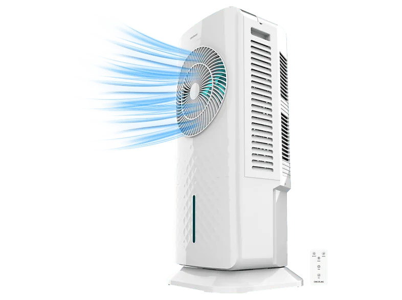 Climatizador evaporativo - Cecotec EnergySilence 3500 Cool Compact Smart, 3,5 L, Control táctil y mando a distancia, 3 velocidades, Blanco