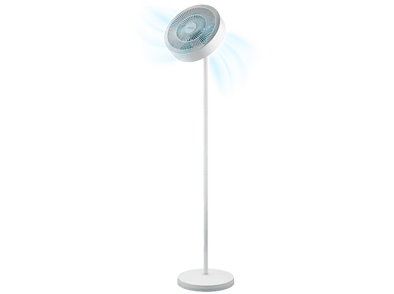 Ventilador de pie - Cecotec EnergySilence FanLamp, 36 W DC, Aro luz LED 3 tonos, Salida aire reversible, giro 360°, Táctil, mando, 9 modos, Blanco